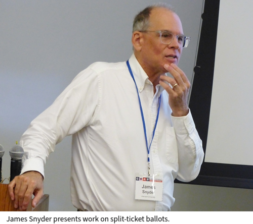James Snyder speaks in a classroom